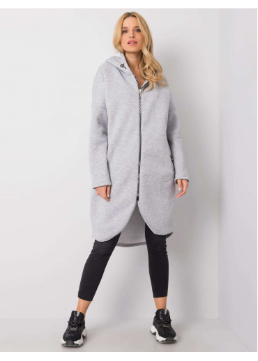 Sivá predĺžená mikina