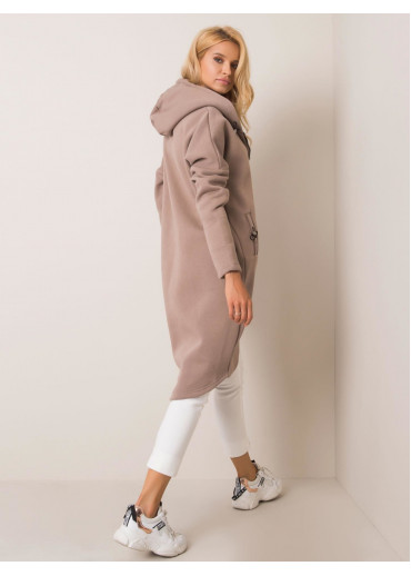 Khaki zelená predĺžená mikina