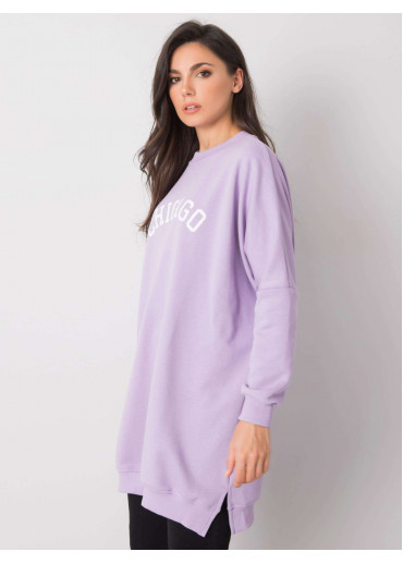 Fialová predĺžená mikina