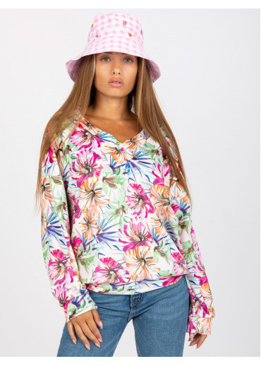 Smotanovo biele vzorované tričko