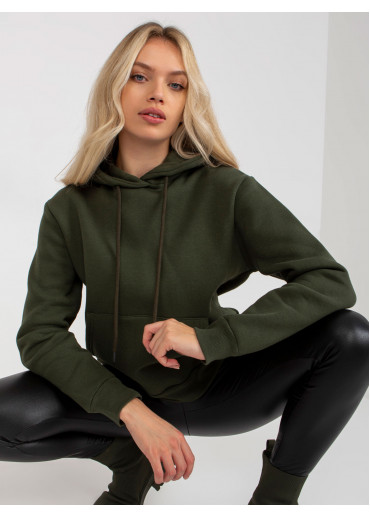 Khaki zelená basic mikina