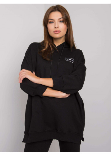 Čierna bavlnená mikina