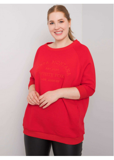 Červená pohodlná mikina