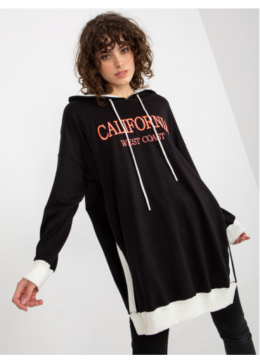 Čierna mikinová tunika