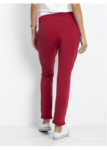 Bordovo červené tepláky