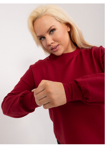 Bordovo červená mikina