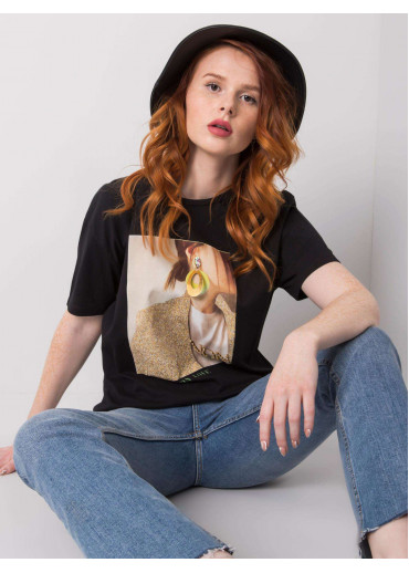 Čierne tričko s potlačou