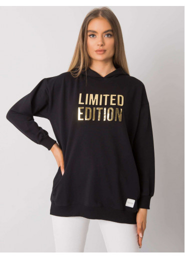 Čierna mikina s kapucňou