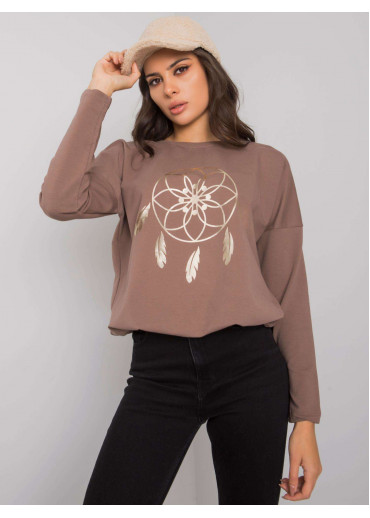 Hnedé tričko s dlhým rukávom