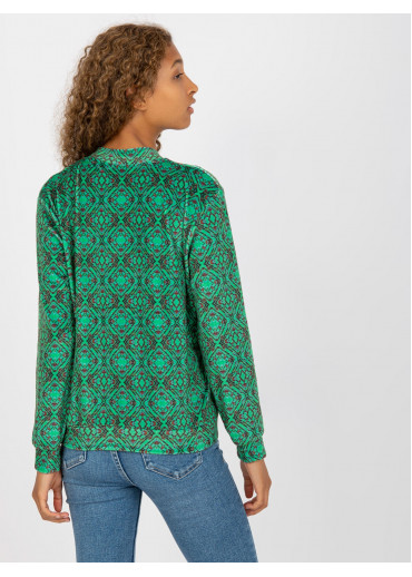 Zelená vzorovaná mikina