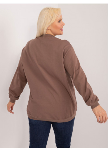 Hnedá bavlnená mikina