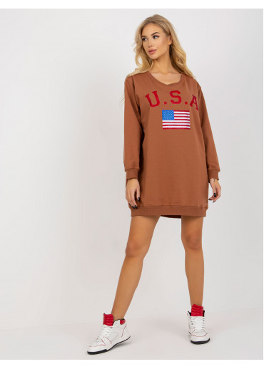 Hnedá mikina USA