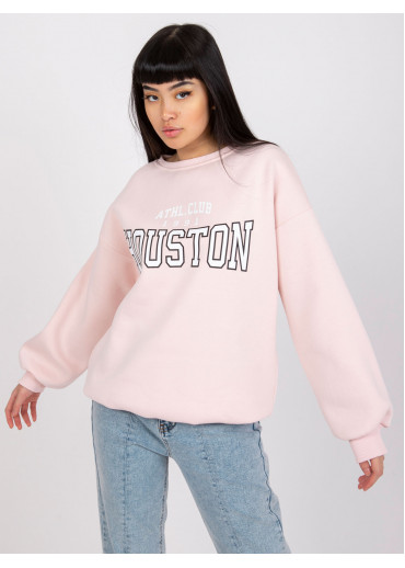 Púdrovo ružová basic mikina