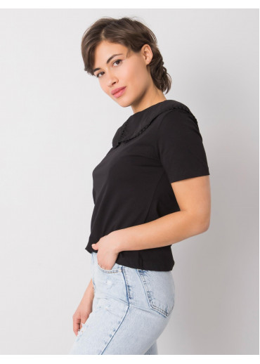 Čierne tričko s golierom