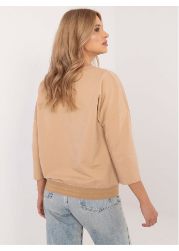 Hnedá dámska mikina s potlačou