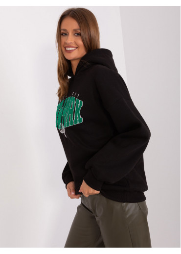 Čierna mikina s kapucňou