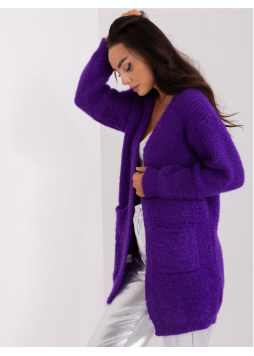 Fialový kardigán