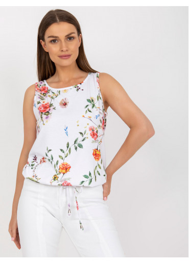 Biely kvetovaný top