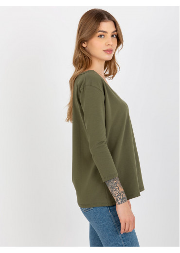 Khaki zelené basic tričko