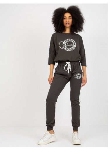 Tmavosivá tepláková súprava