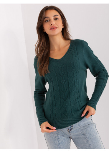 Tmavozelený pulóver