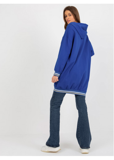 Modrá predĺžená mikina