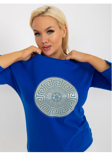 Modré tričko s potlačou