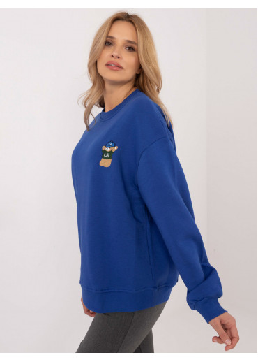 Kobaltovo modrá dámska mikina