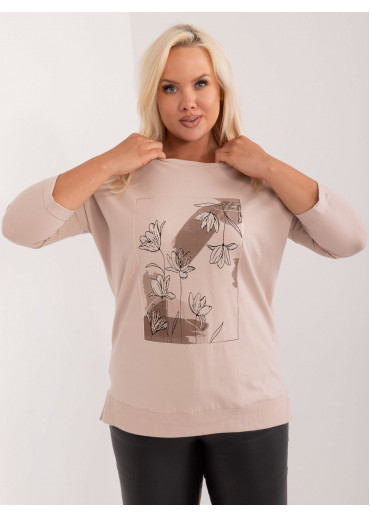 Béžovo hnedé dámske tričko
