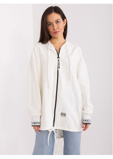 Smotanovo biela mikina s kapucňou