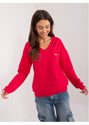 Červené dámske tričko s dlhým rukávom