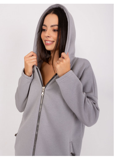 Sivá predĺžená mikina