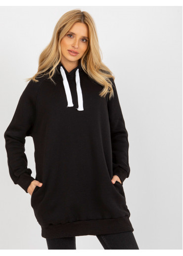 Čierna mikina s kapucňou