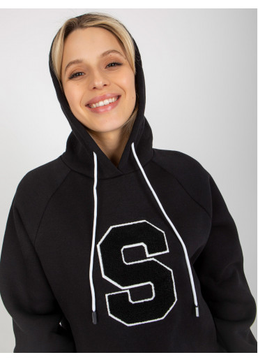 Čierna mikina s kapucňou