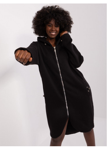 Čierna predĺžená mikina