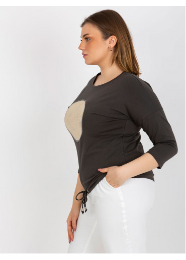 Tmavosivé tričko s potlačou