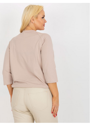 Béžovo hnedé tričko s potlačou