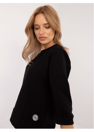 Čierna dámska mikina