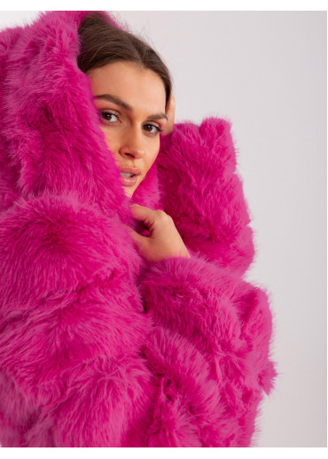 Fuchsiovo ružová krátka bunda