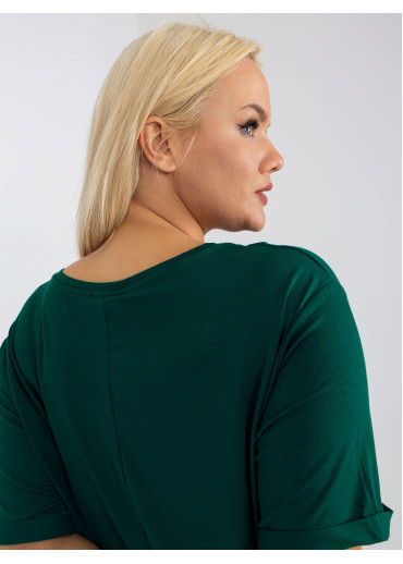 Tmavozelená tričková tunika