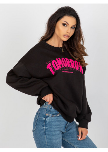 Čierna basic mikina