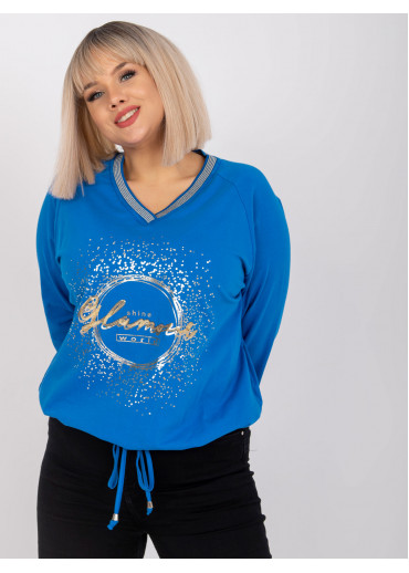 Modré tričko s potlačou