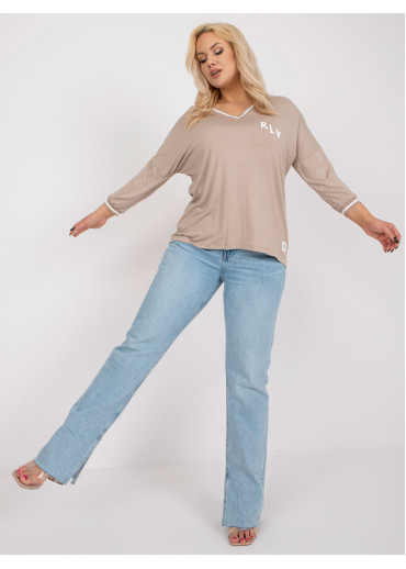 Béžovo hnedé tričko