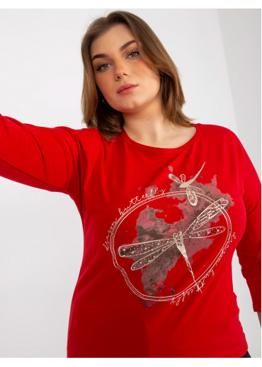 Červené tričko s potlačou vážka