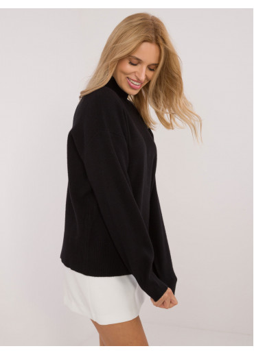 Čierny dámsky rolák