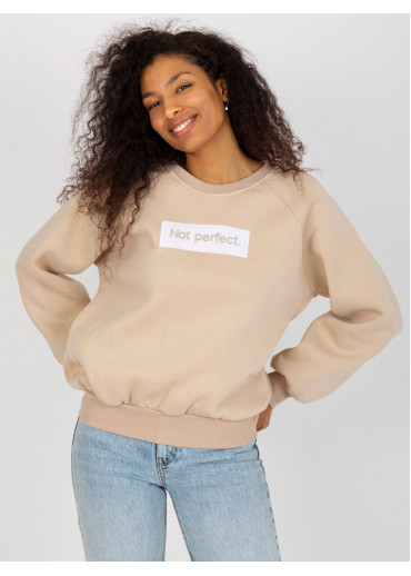 Béžovo hnedá mikina Not perfect