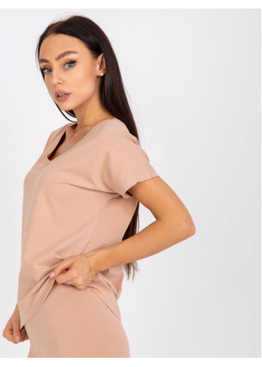 Hnedé basic tričko