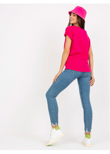 Fuchsiovo ružové basic tričko