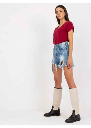 Bordovo červené basic tričko