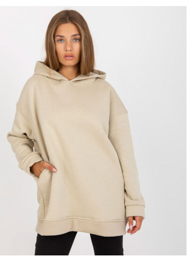 Béžovo hnedá oversize mikina